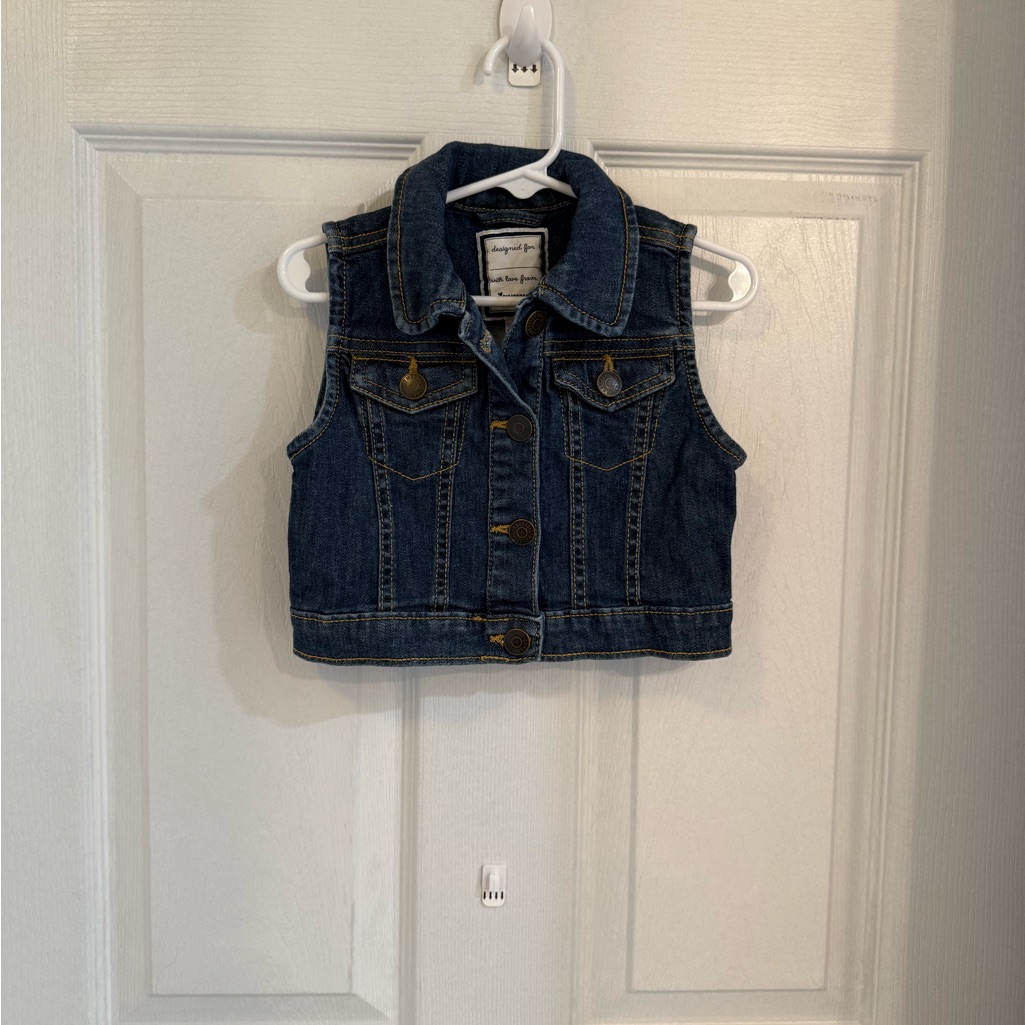 Gymboree Dark Blue Denim Vest For Kids